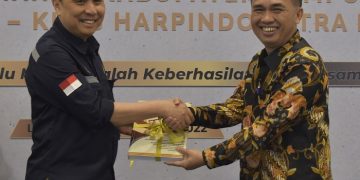 Acara penyerahan hasil pengadaan tanah sumur eksplorasi sugih-1 dari Kantor Pertanahan kepada SKK Migas – KKKS Harpindo Mitra Kharisma, Rabu (28/12/2022). (Foto SKK Migas)