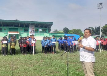 Ketua Perpani Provinsi Jambi, Heri Yanto saaat memberi sambutan (Foto Rafli)