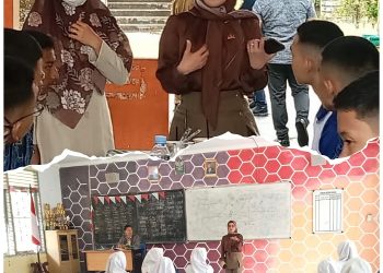 Eka Marlina saat melakukan kunjungan ke SMA Titian Teras, Selasa (17/1/2023). [dok 
 Wahyu]