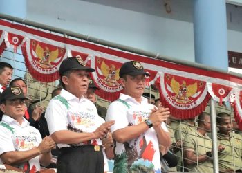 Kapolda Jambi saat menghadiri acara Pembukaan Turnamen Karate Piala Pangdam II/Sriwijaya, di GOR Kotabaru, Kota Jambi pada Jumat (20/1/2023). (Foto Humas Polda Jambi)