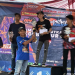 Joki team Khodijah Speed saat naik podium Drag Bike Piala Gubernur Jambi, Minggu (26/2/2023). (Foto Sinsen/Ajeng)