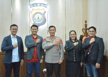 Kunjungan silaturahmi Manager PT PLN UID S2JB UP3 Jambi beserta rombongan ke Polda Jambi. (Foto Humas Polda Jambi)