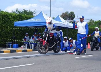 Instruktur Safety Riding PT Astra Honda Motor (AHM) raih gelar terbaik kedua pada kategori 150 cc pada 2-4 Februari 2023.(Dok. Ajeng AHM)