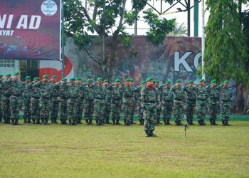 Upacara 17-an Februari 2023 di Makorem 042/Gapu, Jumat (17/2/2023). (Foto Penrem gapu/Hatta)