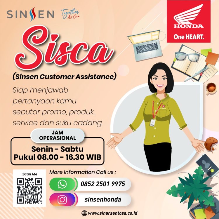 Banner layanan Sinsen Customer Assistance (SISCA) (dok.PT Sinar Sentosa Primatama (Sinsen) main dealer)