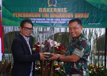 Rakernispen TNI Angkatan Darat Tahun 2023 yang digelar di Gedung B Markas Besar Angkatan Darat (Mabesad), Senin (20/2/2023). [Foto Dispenad]