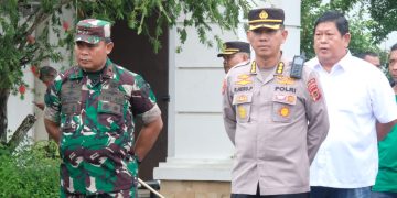 Danrem 042/Gapu, Brigjen TNI Supriono, hadiri Apel Konsolidasi dan penutupan Posko Crisis Center Polda Jambi, Kamis (23/2/2023). (Foto Penrem Gapu)