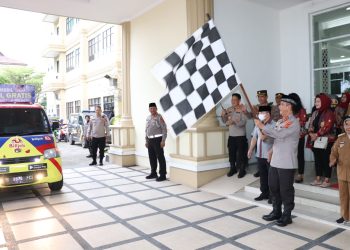 Polda Jambi Melaunching Mobil Takjil di Gedung Mapolda Jambi Sabtu, (25/03/23). (Foto: siklusjambi)