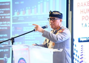 Kadivhumas Polri, Irjen. Pol. Dedi Prasetyo saat memberi sambutan pada Rakernis Divisi Humas Polri, Jumat (3/3/23). (Dok. Div Humas Polri)