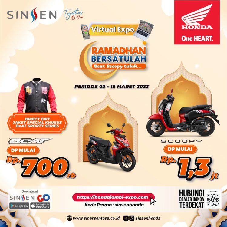 Banner Honda Virtual Expo 'Ramadhan Bersatulah, (dok. Ajeng- PT Sinsen Jambi)