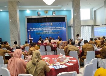 Al Haris saat membuka nigh level marketing TPID dan TP2DD Provinsi Jambi, Selasa (14/03/2023). (Dok. Siklusjambi.id)