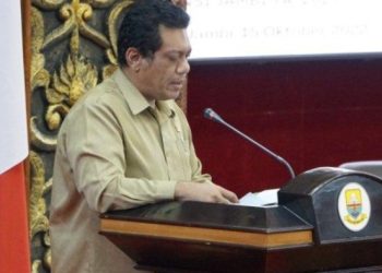 Anggota DPRD Provinsi Jambi, Kemas Al Farabi pada sidang paripurna DPRD Provinsi Jambi. (Dok. Dang)