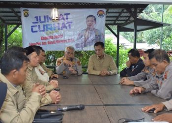 Polda Jambi Gelar Jum'at Curhat bersama PT TGI di Jenna' s Cafe kota Jambi. Jum'at, (24/03/23) - (Dok. Humas Polda Jambi)