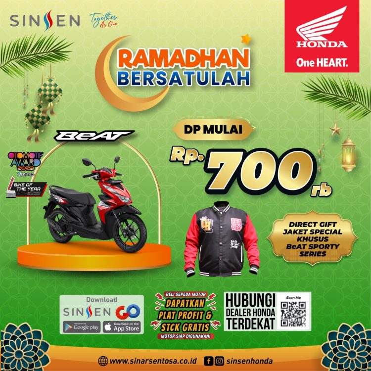 Banner promo New Honda BeAT Sporty Series. (Dok. Sinsen)