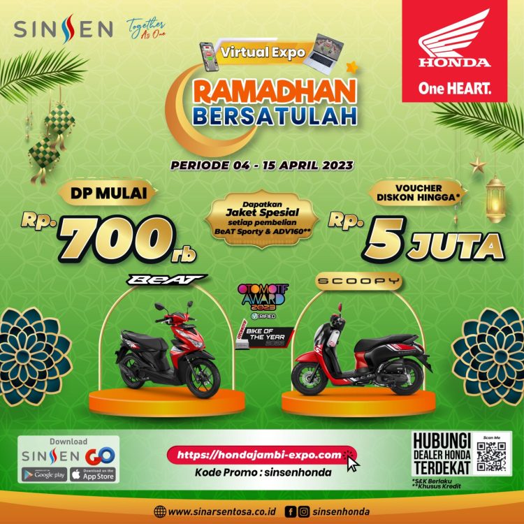 Banner Honda Virtual Expo bertajuk “Ramadhan Bersatulah”. (Dok. Sinsen)