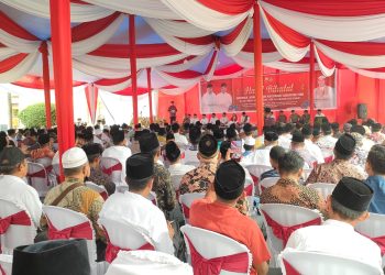 Acara halal bihalal Gubernur Jambi bersama masyarakat Tebo, Kamis (18/5/2023). (Foto: pariwarajambi/Riky)