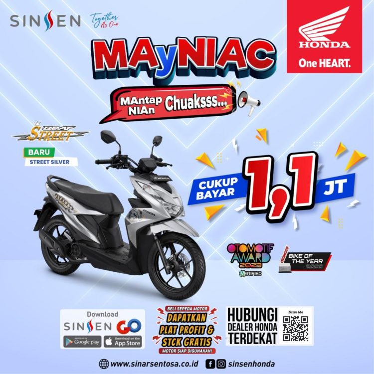 Banner Promo Honda MAyNIAC, Mantap Nian Chuaksss. (Dok. Sinsen)