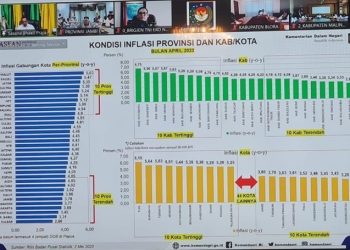 Statistik data inflasi Provinsi Jambi/kabupaten dan kota. (Dok. BPS Jambi)