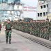 Upacara Militer di Dermaga Boom Baru, Palembang, Minggu (21/05/2023). (Dok. Penrem 042/Gapu)