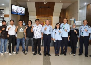 Silaturahmi SMSI Jambi dengan Kemenkumham Provinsi Jambi, di Kantor Kemenkumham, Senin (5/6/2023). (Dok. SMSI Provinsi Jambi)