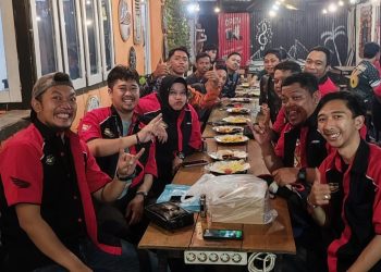 Kopdargab HSX125C Wilayah Sumatera, di Café Mini Route88, Kawasan Pasir Putih, Kota Jambi, Sabtu (03/06/2023). (Dok. Sinsen/Ajeng)