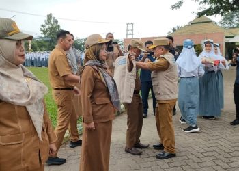 Apel PPDB 2023 diikuti seluruh Kepala SMA, SMK dan SLB se Provinsi Jambi di SMA Negeri 5 Kota Jambi, Selasa (06/06/2023). (Dok. siklusjambi/Bambang)