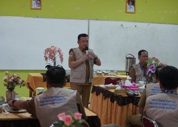 Al Haris saat menyampaikan terkait PPDB SMAN/SMKN dan SLB Tahun Ajaran 2023/2024, di SMAN 5 Kota Jambi, Selasa (06/06/2023) (Foto: Diskominfo/Novriansah)