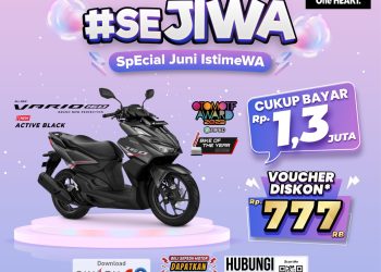 Spesial Juni, Honda Sejiwa Sinsen Berikan diskon lagi. Hanya 800-900an Honda sudah bisa dibawa pulang. (Dok. Sinsen)