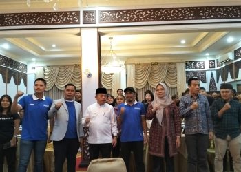 Pelepasan kontingen atlet futsal Provinsi Jambi Liga Futsal Nusantara di Auditorium Rumdis, Rabu (07/06/2023). (Dok. Diskominfo/Maria)