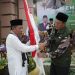 Wagub Abdullah Sani saat pelepasan, Jamaah Haji Embarkasi antara Provinsi Jambi Tahun 1444 H di asrama Haji Jambi, Sabtu (10/06/2023). (Foto: Diskominfo/Novriansah)