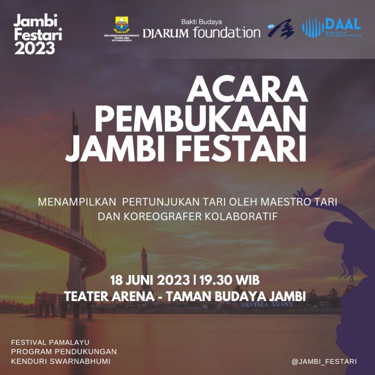 Flyer pembukaan Jambi Festari (dok. agung)