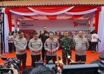Kapolri Jenderal Listyo Sigit Prabowo pada kegiatan Bakti Sosial Polri Sambut HUT Bhayangkara ke-77 di Jakarta, Senin (19/06/2023) (Dok. Div Humas Polri)