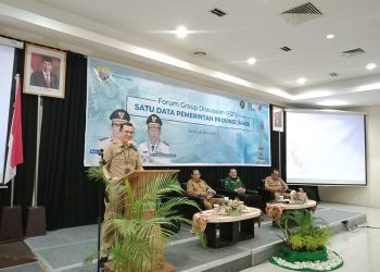 Kegiatan FGD Satu Data Pemprov Jambi pada di Bulian Room, Hotel Wiltop Jambi.Selasa (20/06/2023). (Dok. Siklusjambi.id)