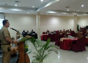 Kadis Kominfo Provinsi Jambi, Ariansyah pada FGD Satu Data Pemerintah Provinsi Jambi di Hotel Wiltop Jambi, Selasa, (20/06/2023). (Foto: Said Usman -Kominfo)