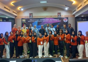 Peserta Pelatihan Teknologi Informasi Media Online Pemuda 2023 di Shang Ratu Hotel Jambi, Kamis (22/06/2023). (Dok. JMSI)