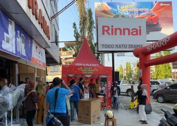 Promo PT Sharp Indonesia Cabang Jambi di kota Muaro Bungo, Sabtu (24/06/2023) . (Dok. Andry)