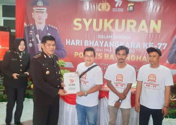 Pemenang Lomba Karya Tulis Jurnalistik Polres Batanghari HUT ke-77 Bhayangkara 2023, Sabtu (01/07/2023). (Dok. Bahara)