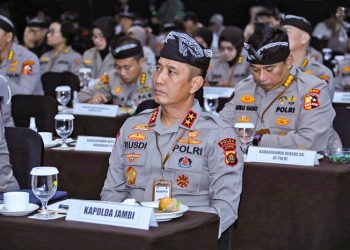 Kapolda Jambi saat Hadiri Musrenbang Polri Tahun 2023 di Bali, Kamis (6/7/2023). (Dok. Humas Polda Jambi)