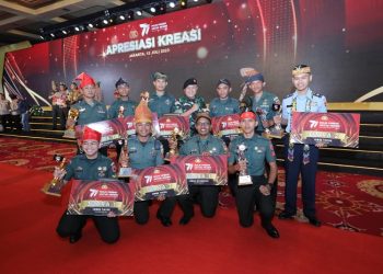 Prajurit Kodim 0419/Tanjab Raih Juara 3 Kategori TNI di Gedung Balai Samudera, Jakarta Utara, Rabu (12/7/2023) (Dok. Dispenad)