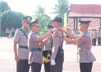 Kapolda Jambi Pimpin Upacara Pembukaan Pendidikan dan Pembentukan Bintara Polri di Lapangan SPN Polda Jambi, Selasa (25/07/2023). (Dok. Humas Polda Jambi)