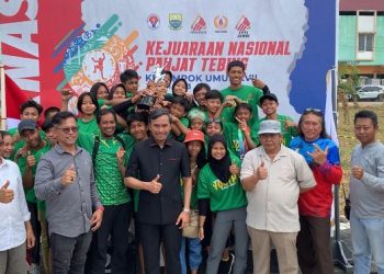 Edi Purwanto pada Penutupan Kejurnas di Ruang Terbuka Hijau Angso Duo Jambi, pada Kamis (27/7). (Dok. siklusjambi/Bambang)