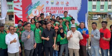 Edi Purwanto pada Penutupan Kejurnas di Ruang Terbuka Hijau Angso Duo Jambi, pada Kamis (27/7). (Dok. siklusjambi/Bambang)