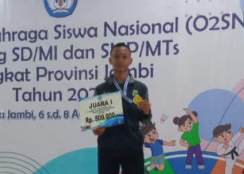 Siswa Siswi SDN 05 Muara Sabak Timur dan SMPN 1 Muara Sabak Timur ini lolos menjadi 10 besar Tingkat Nasional di Jakarta (Dok. Agus)