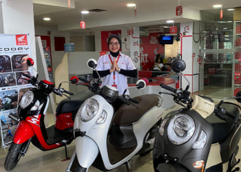 Varian Honda Scoopy dealer utama sepeda motor Honda di Provinsi Jambi, Kamis (17/08/2023). (Dok. Sinsen/Ajeng)