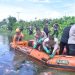 Polda Jambi Gotong Royong Bersihkan Aliran Sungai di Kuala Tungkal, Selasa (15/08/23). (Dok.Humas Polda Jambi)