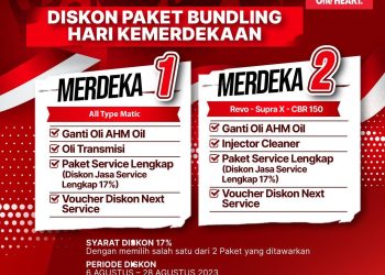 Flyer program Sinsen menarik bertajuk “Meraih Merdeka Bersama AHASS". (Dok. Sinsen Jambi)