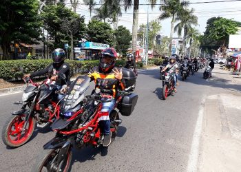 Komunitas motor Honda melaksanakan Convoy Merdeka untuk merayakan HUT Kemerdekaan RI di Jambi pada tahun 2018 lalu (Dok. Sinsen Jambi)