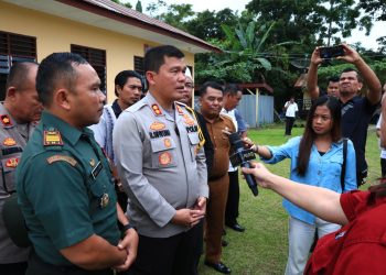 Kapolres Simalungun AKBP Ronald F. C. Sipayung saat diwawancarai di Mapolres Simalungun, Selasa (5/9/23). (Dok.Humas Polres Simalungun)