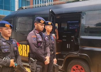 Personil kepolisian yang akan melakukan pengamanan KTT) ASEAN ke-43 di Jakarta, Rabu (06/09). (Dok. Humas Polri)