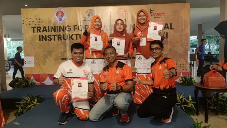 Instruktur Kebugaran dari Jambi , Coach Noe Raih Juara 3 Nasional di Training For Trainer Nasional Instruktur Kebugaran ORKI di Bogor, Sabtu (21/10/2023). (Dok. Hadian)